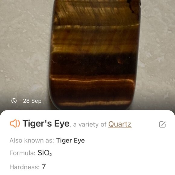 Natural Golden Brown Tiger's Eye Pendant, Large Rectangular Genuine Gemstone - Picture 10 of 11